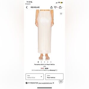 Paradise skirt in pearl white